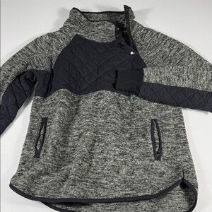 Abercrombie & Fitch Charcoal and Black Fleece Jacket‎